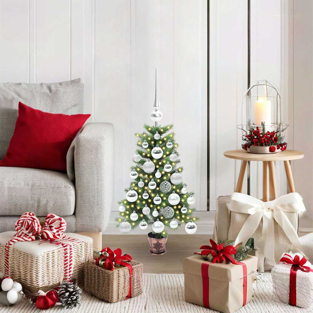 vidaXL Weihnachtsbaum mit 150 LEDs mit Ständer Grün 65 cm PE
