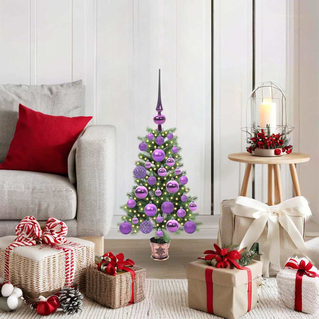 vidaXL Weihnachtsbaum mit 150 LEDs mit Ständer Grün 65 cm PE