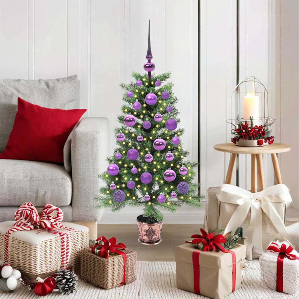 vidaXL Weihnachtsbaum mit 150 LEDs mit Ständer Grün 90 cm PE
