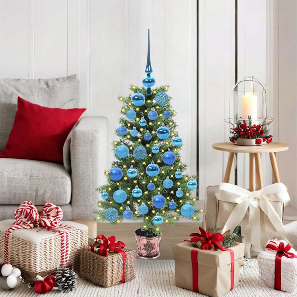 vidaXL Weihnachtsbaum mit 150 LEDs mit Ständer Grün 90 cm PE