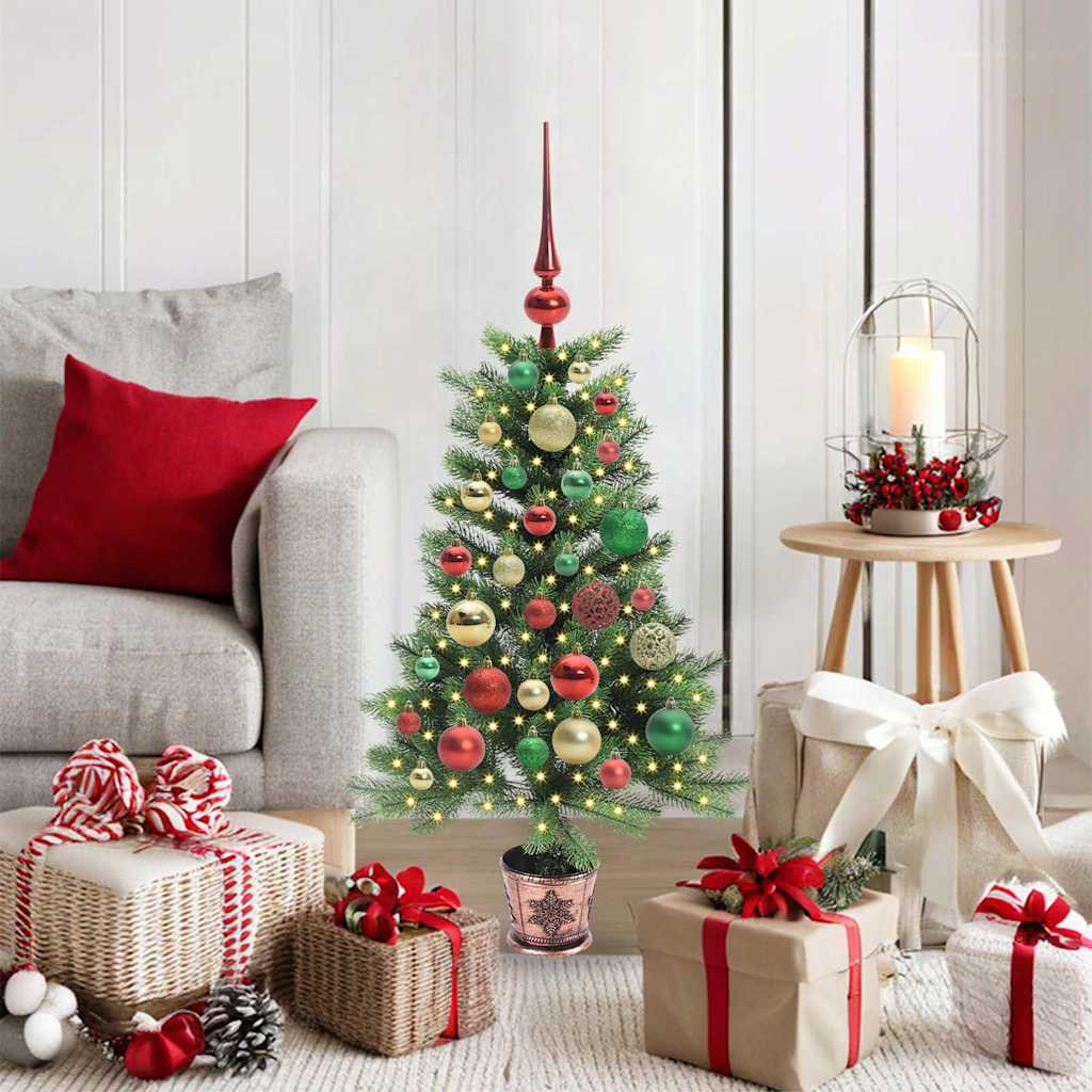 vidaXL Weihnachtsbaum mit 150 LEDs mit Ständer Grün 90 cm PE