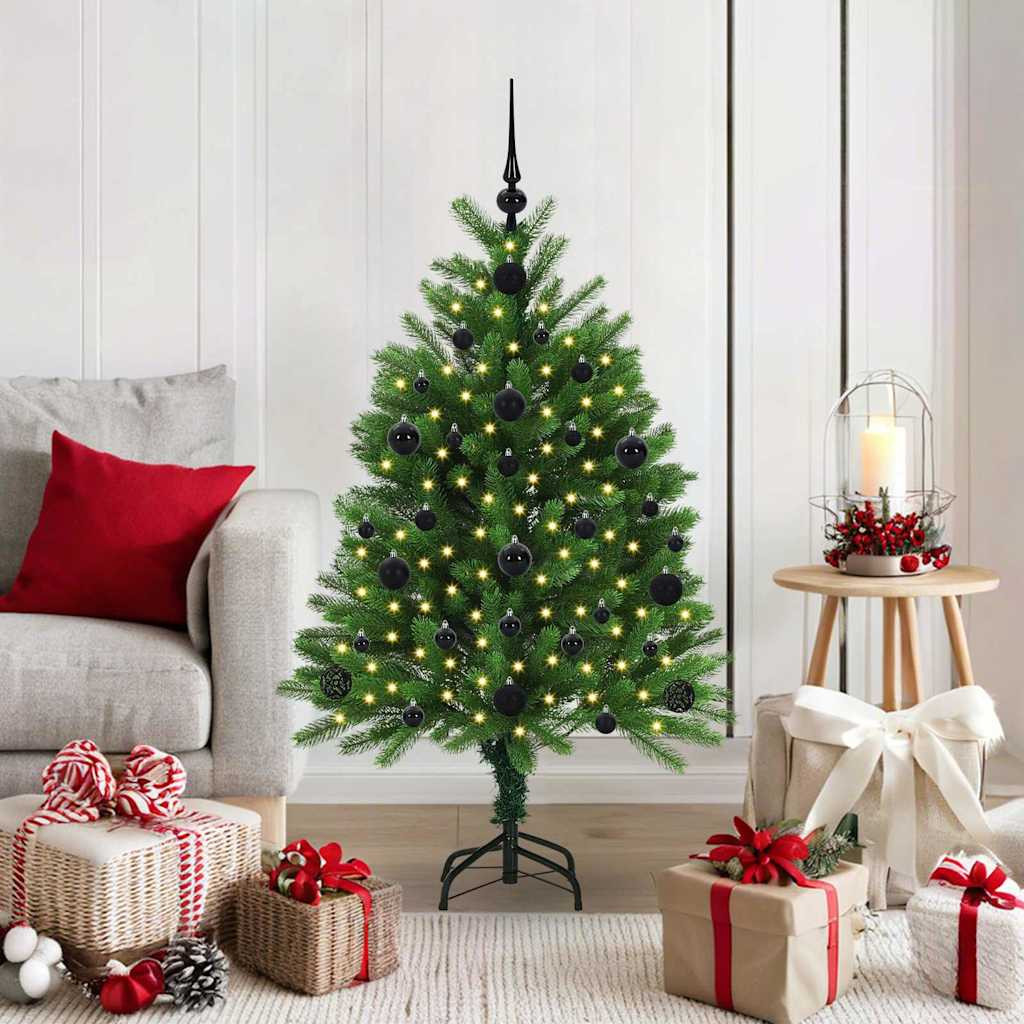 vidaXL Weihnachtsbaum mit 150 LEDs mit Ständer Grün 120 cm PE