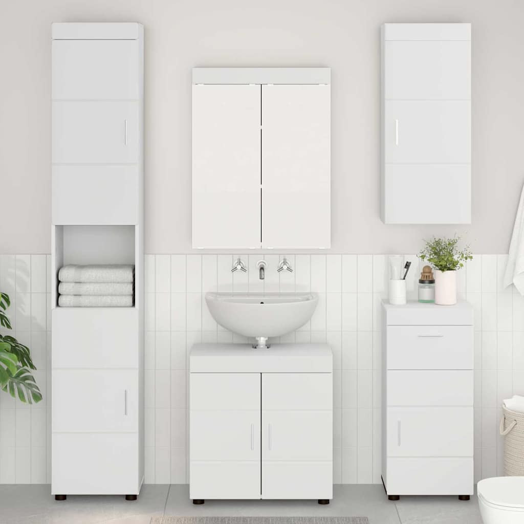vidaXL Badezimmermöbel-Set TULUM 5 pcs Weiß 60 x 34 x 63 cm