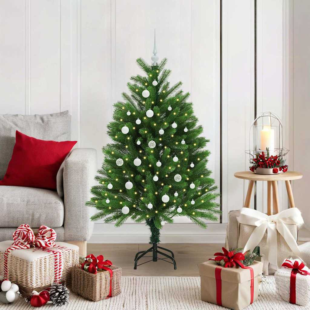 vidaXL Weihnachtsbaum mit 150 LEDs mit Ständer Grün 120 cm PE