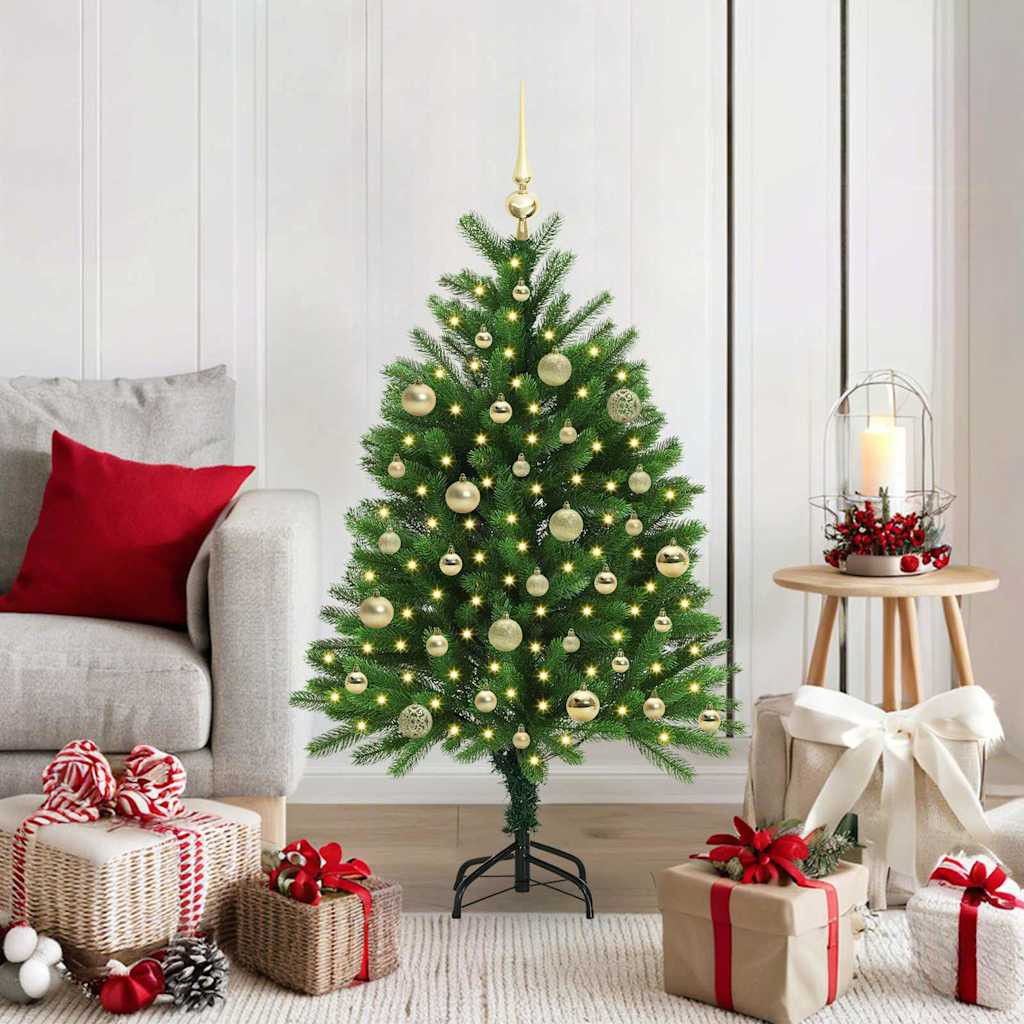 vidaXL Weihnachtsbaum mit 150 LEDs mit Ständer Grün 120 cm PE