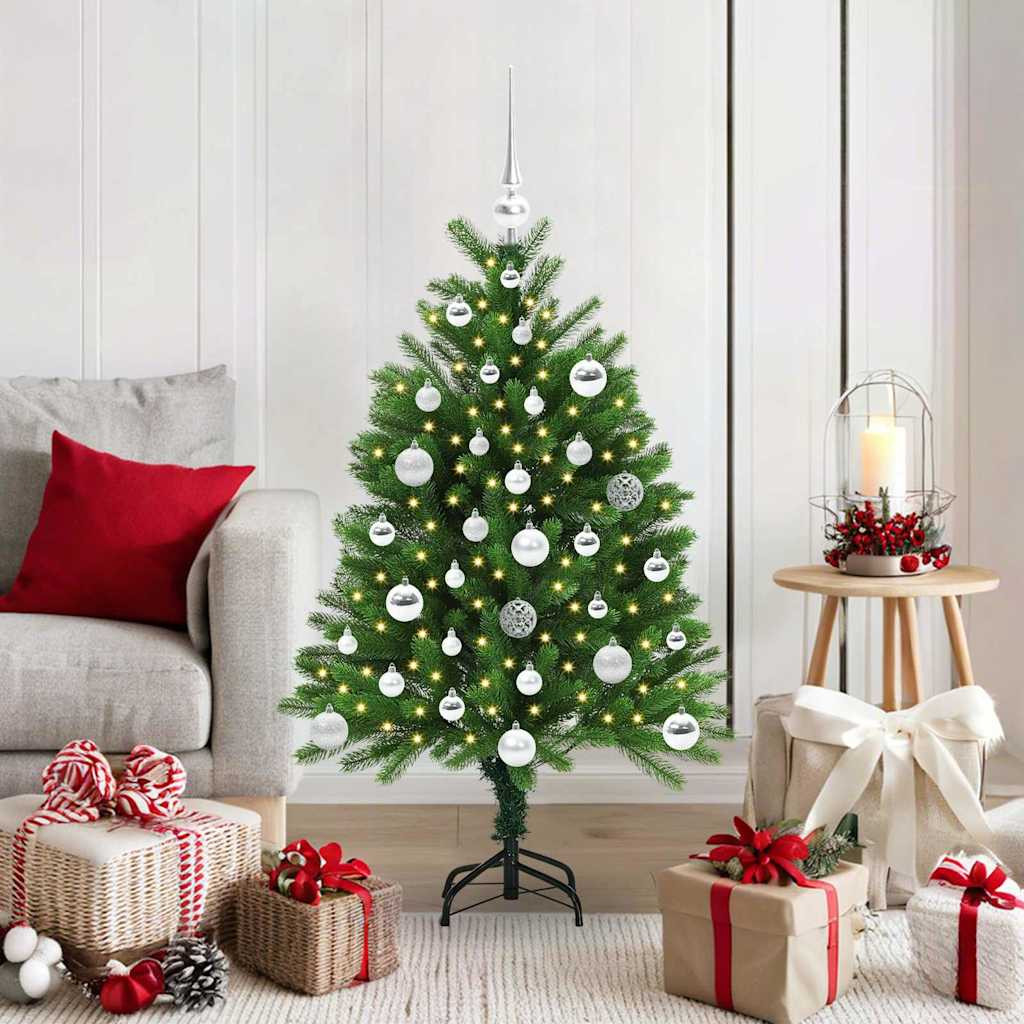 vidaXL Weihnachtsbaum mit 150 LEDs mit Ständer Grün 120 cm PE