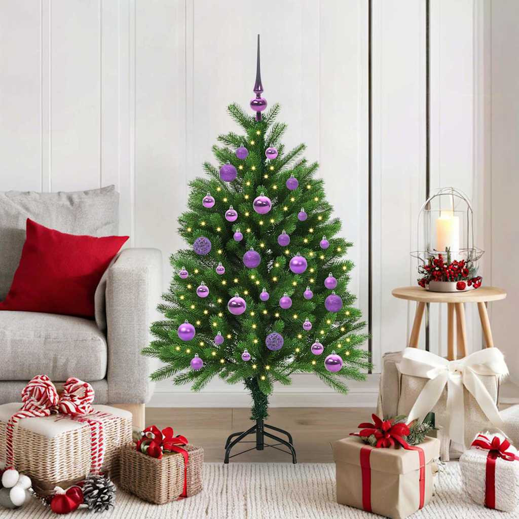 vidaXL Weihnachtsbaum mit 150 LEDs mit Ständer Grün 120 cm PE