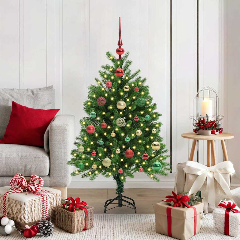 vidaXL Weihnachtsbaum mit 150 LEDs mit Ständer Grün 120 cm PE