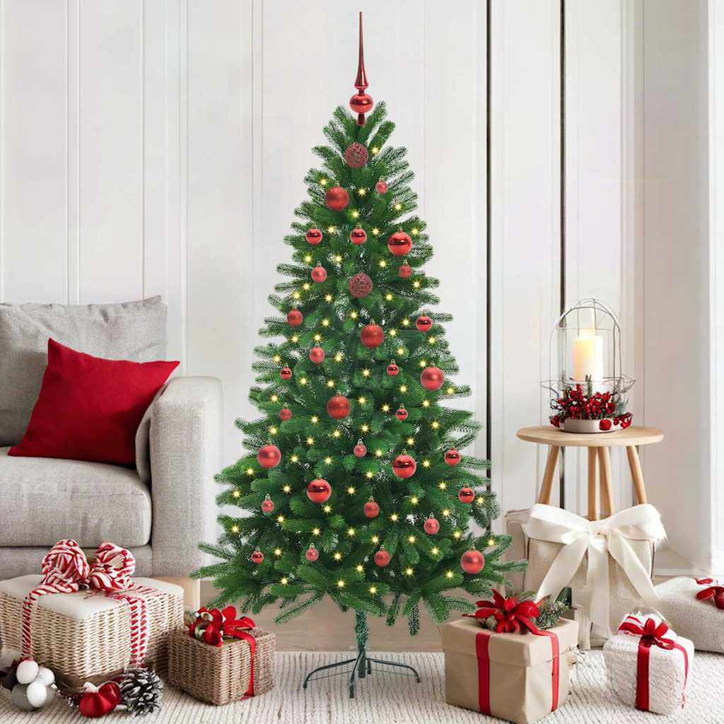 vidaXL Weihnachtsbaum mit 150 LEDs mit Ständer Grün 150 cm PE