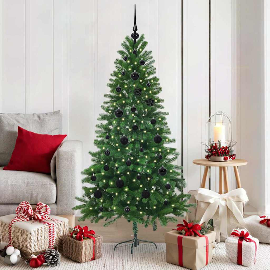 vidaXL Weihnachtsbaum mit 150 LEDs mit Ständer Grün 150 cm PE