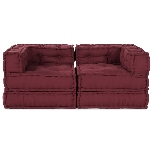 vidaXL Modulare Sofagarnitur 2 pcs Kastanienbraun 140 x 70 x 56 cm