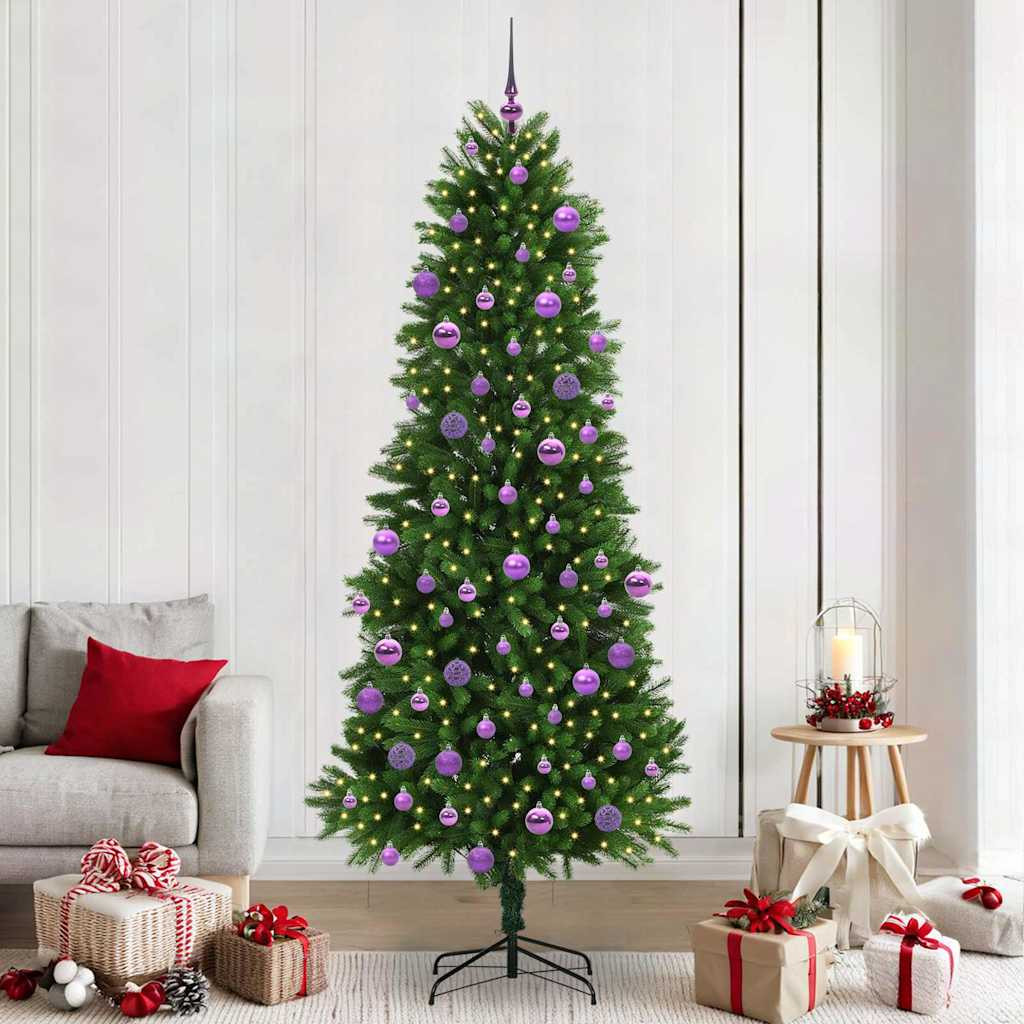 vidaXL Weihnachtsbaum mit 300 LEDs mit Ständer Grün 240 cm PE
