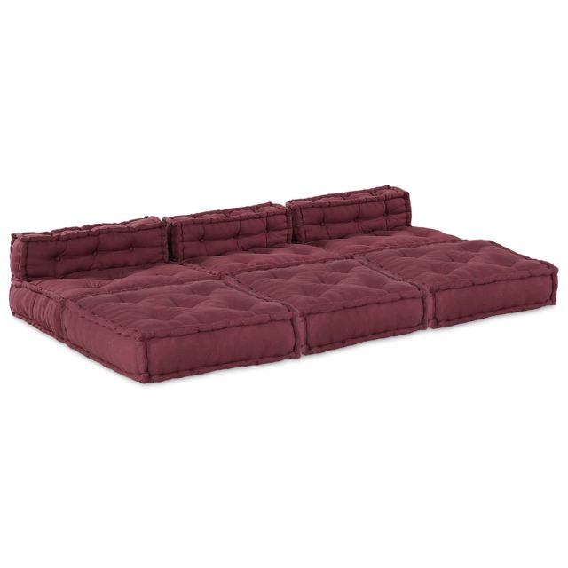 vidaXL Modulare Sofagarnitur 4 pcs Kastanienbraun Stoff