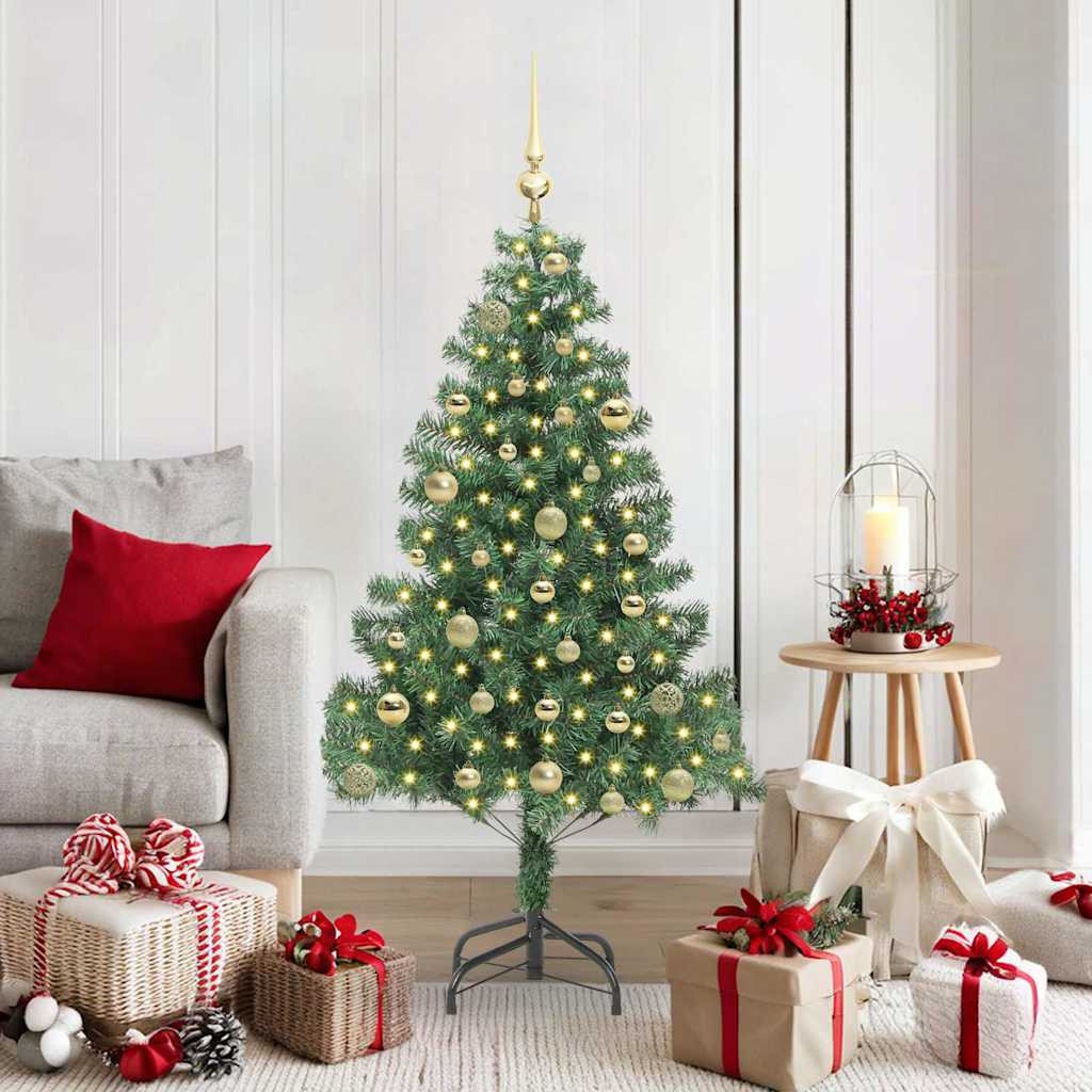 vidaXL Weihnachtsbaum Grün 150 cm PVC