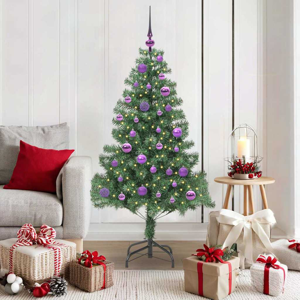 vidaXL Weihnachtsbaum Grün 150 cm PVC