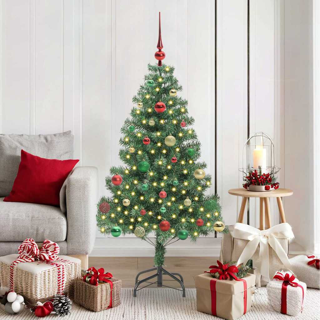 vidaXL Weihnachtsbaum Grün 150 cm PVC