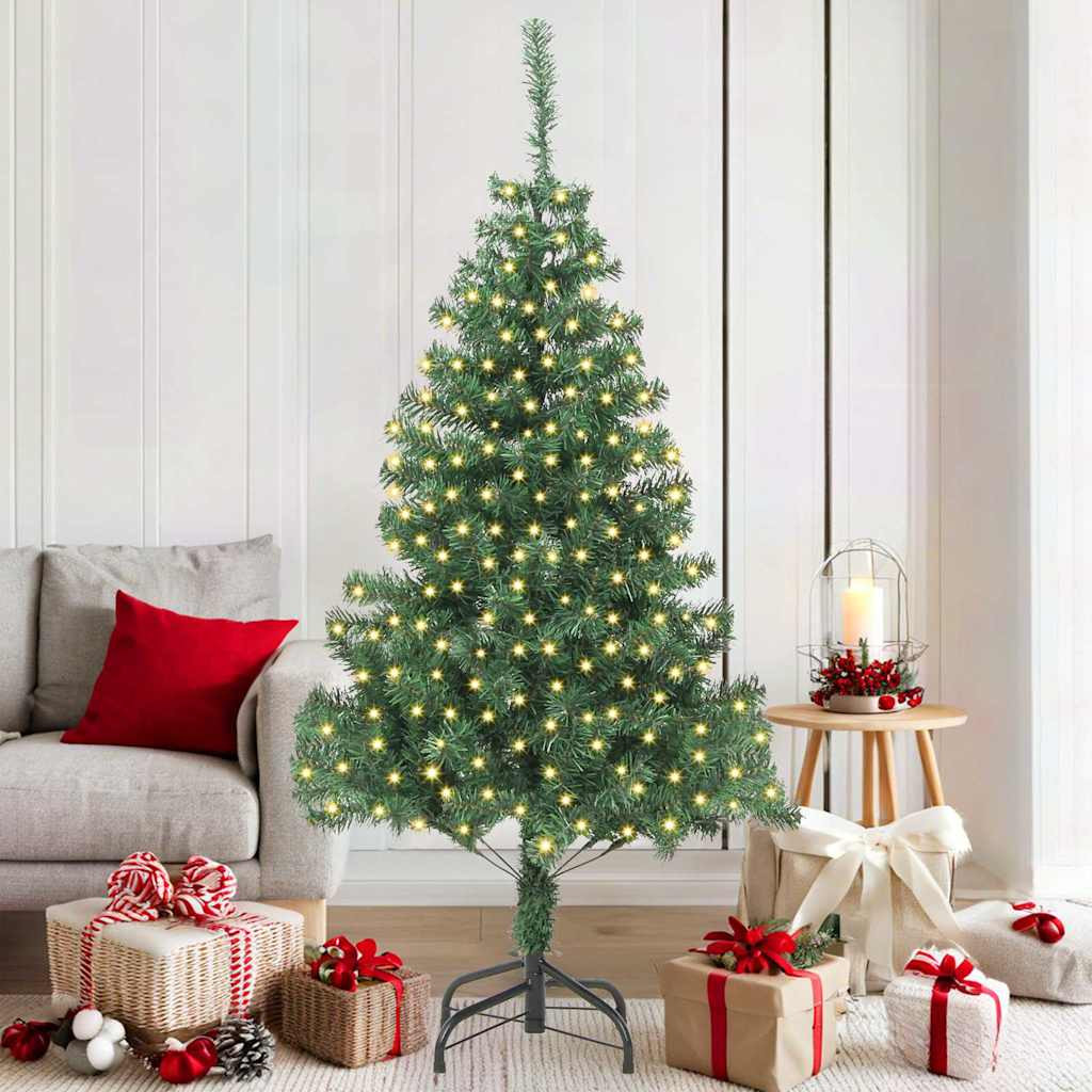 vidaXL Weihnachtsbaum Grün 180 cm PVC