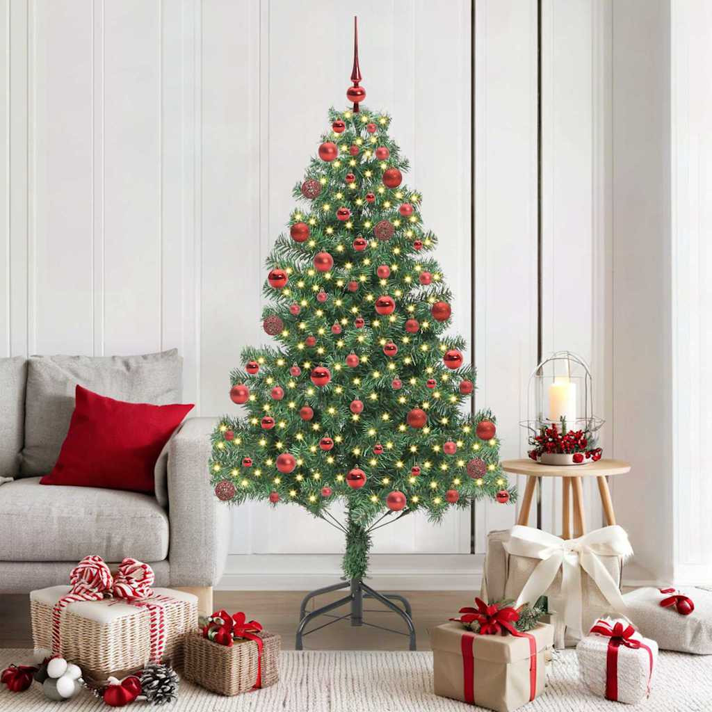vidaXL Weihnachtsbaum Grün 180 cm PVC