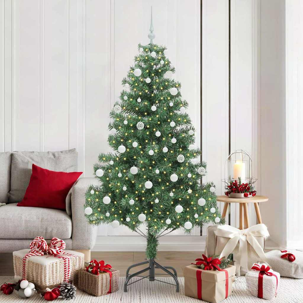 vidaXL Weihnachtsbaum Grün 180 cm PVC