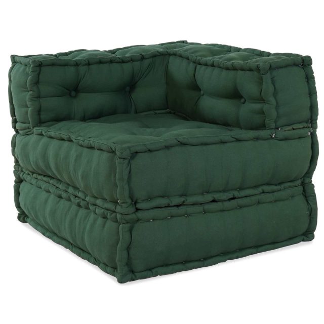 vidaXL Modulare Sofagarnitur 2 pcs Grün 140 x 70 x 56 cm Stoff