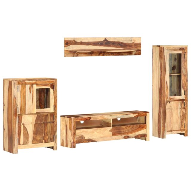 vidaXL TV-Einheit Set mit Schubladen Braun 120 x 30 x 39 cm Holz