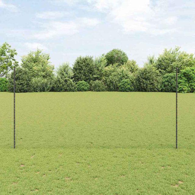vidaXL Sechseckzaun mit Pfosten 25 x 1,6 m PVC-beschichteter Stahl