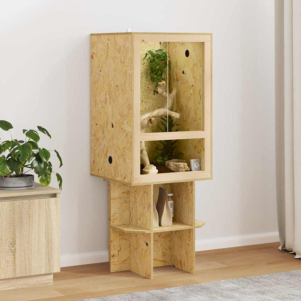 vidaXL Terrarium Braun 50 x 50 x 130 cm OSB