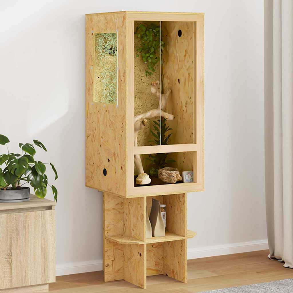 vidaXL Terrarium Braun 50 x 50 x 150 cm OSB