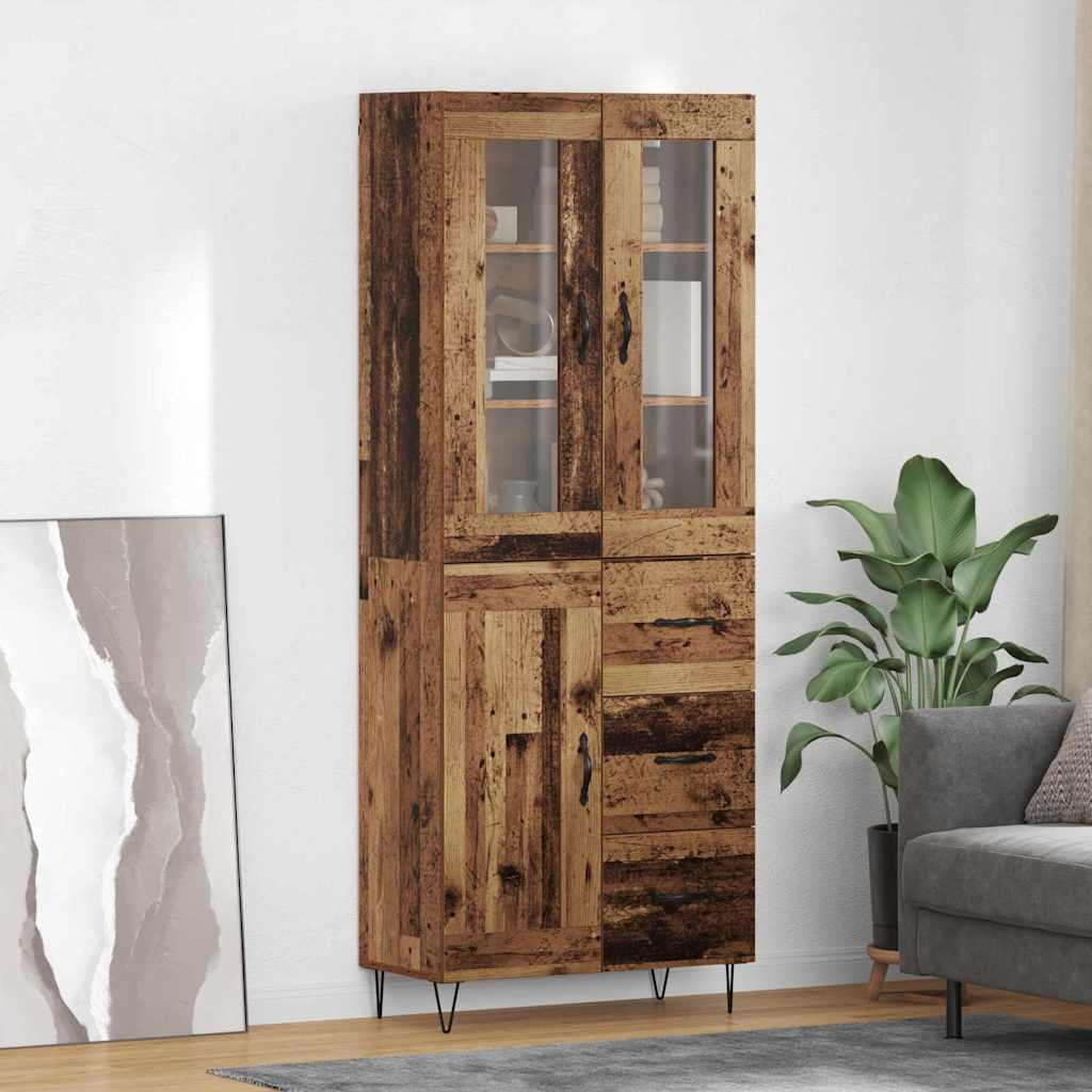 vidaXL Highboard Altholz 69,5 x 34 x 90 cm Holzwerkstoff