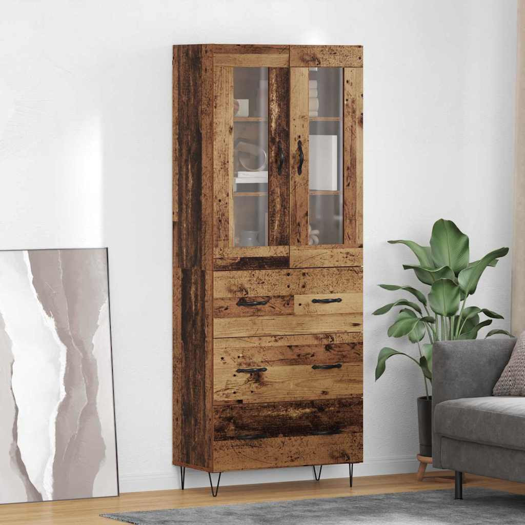 vidaXL Highboard Altholz 69,5 x 34 x 90 cm Holzwerkstoff