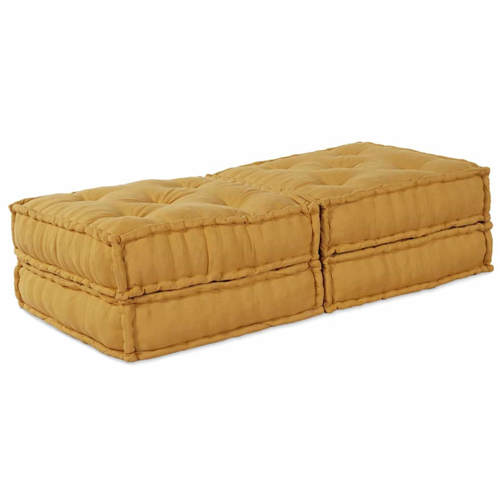 vidaXL Modulare Sofagarnitur 2 pcs Gelb 140 x 70 x 36 cm Stoff