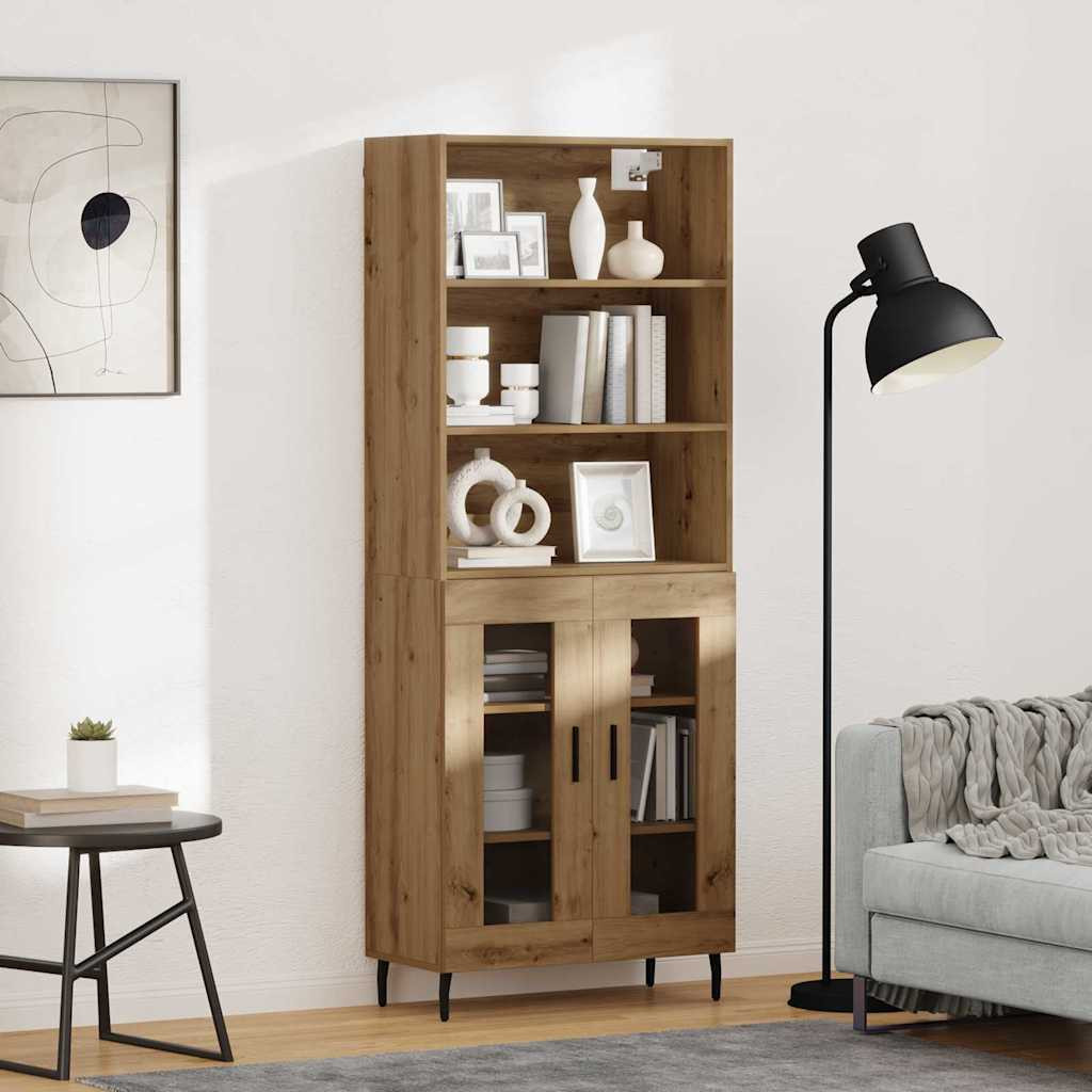 vidaXL Highboard 2 pcs Artisan-Eiche 69,5 x 32,5 x 180 cm