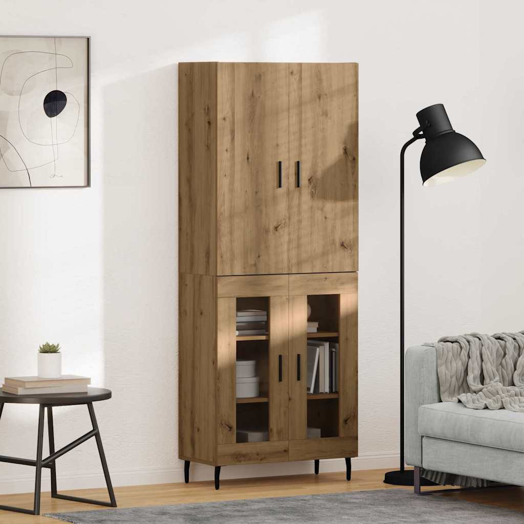 vidaXL Highboard 2 pcs Altholz 69,5 x 34 x 180 cm Holzwerkstoff