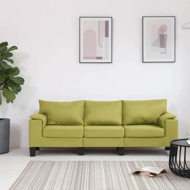 vidaXL Sofa Grün Stoff