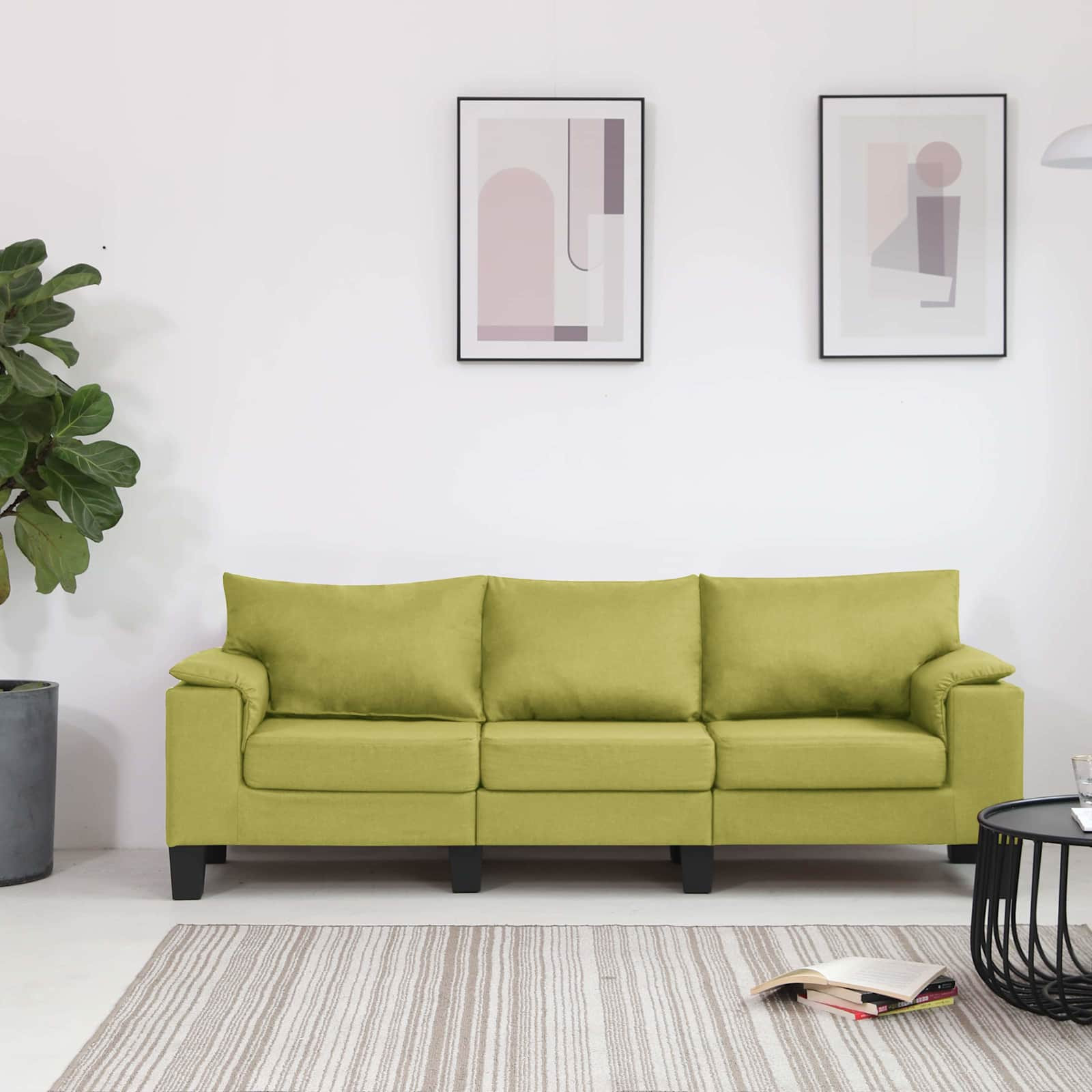 vidaXL Sofa Grün Stoff