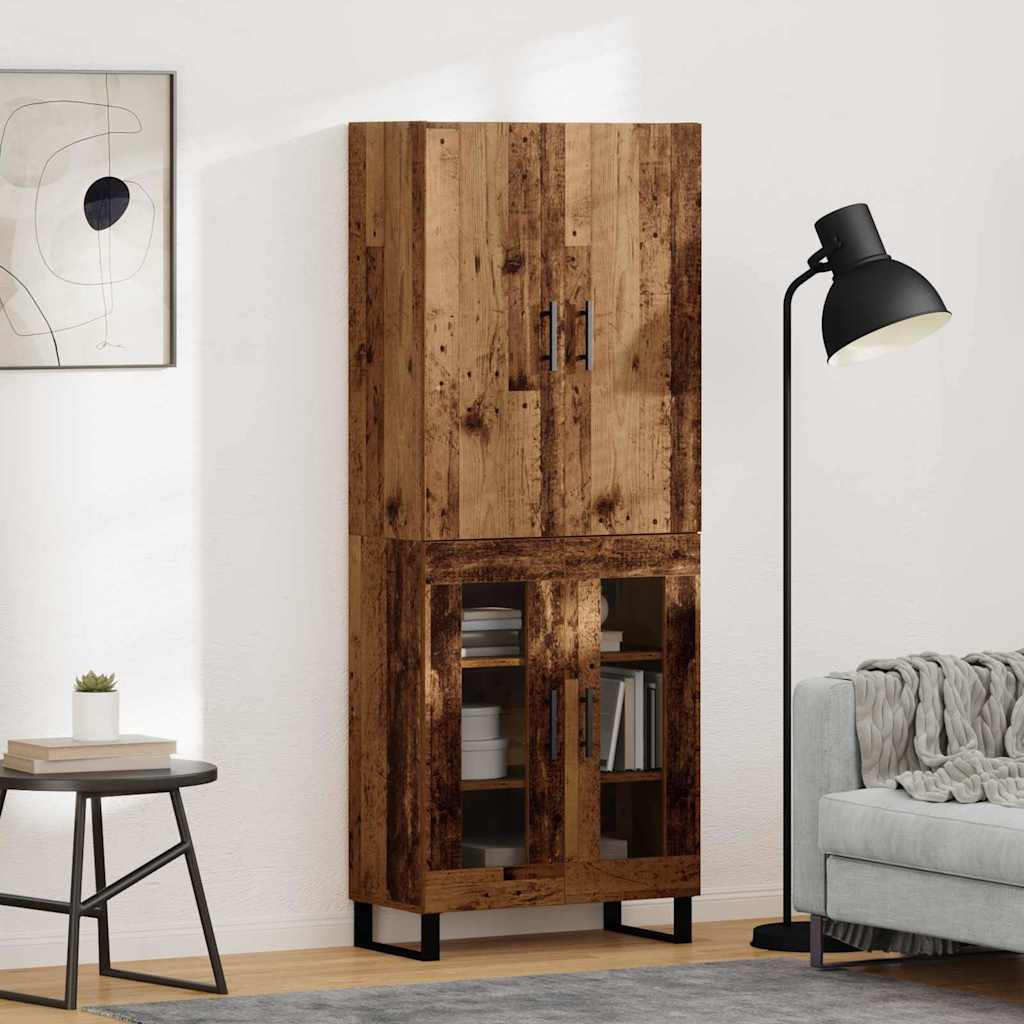 vidaXL Highboard 2 pcs Altholz 69,5 x 34 x 180 cm