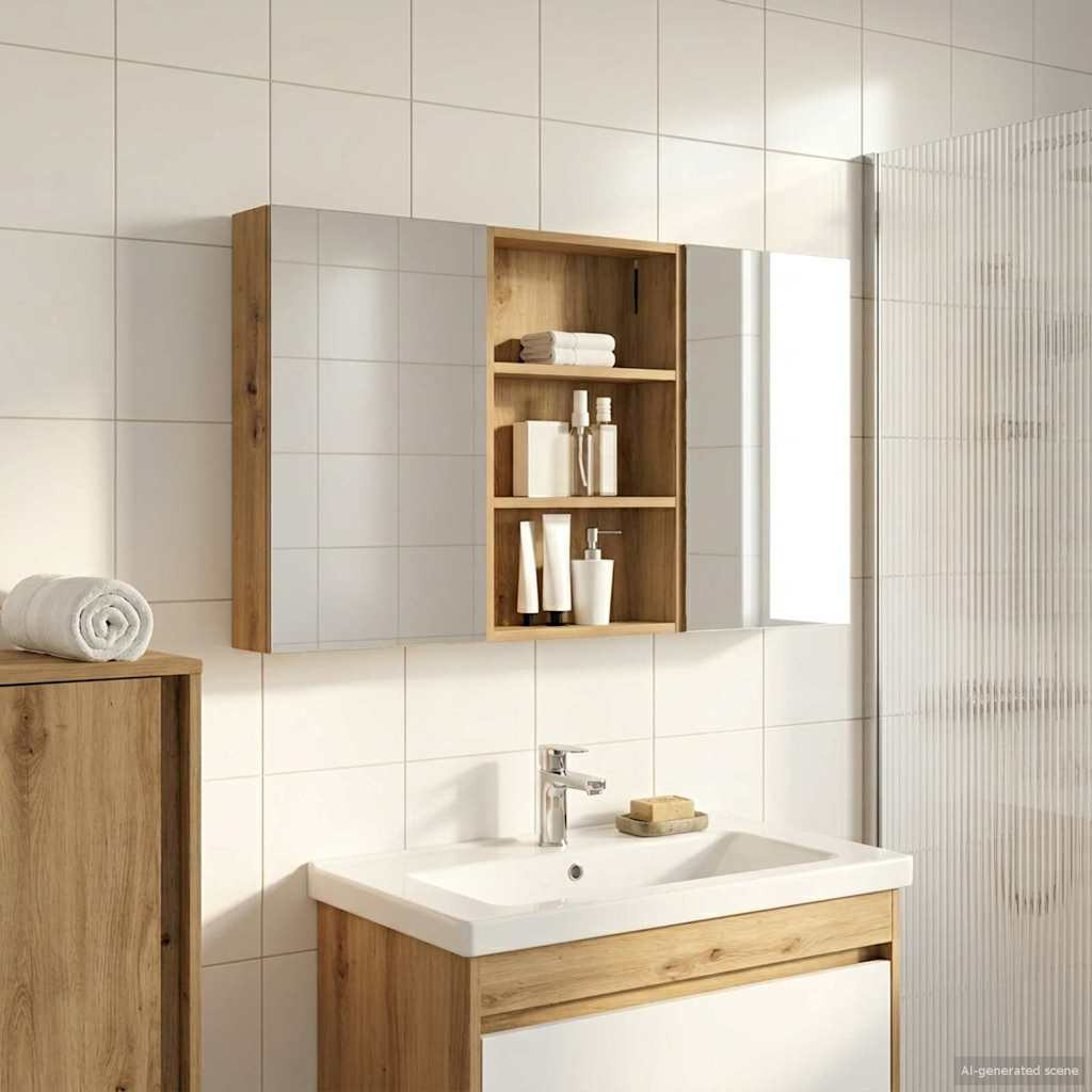 vidaXL Badezimmerschrank-Set 3 Stk. 120 x 10,5 x 60,5 cm Holzwerkstoff