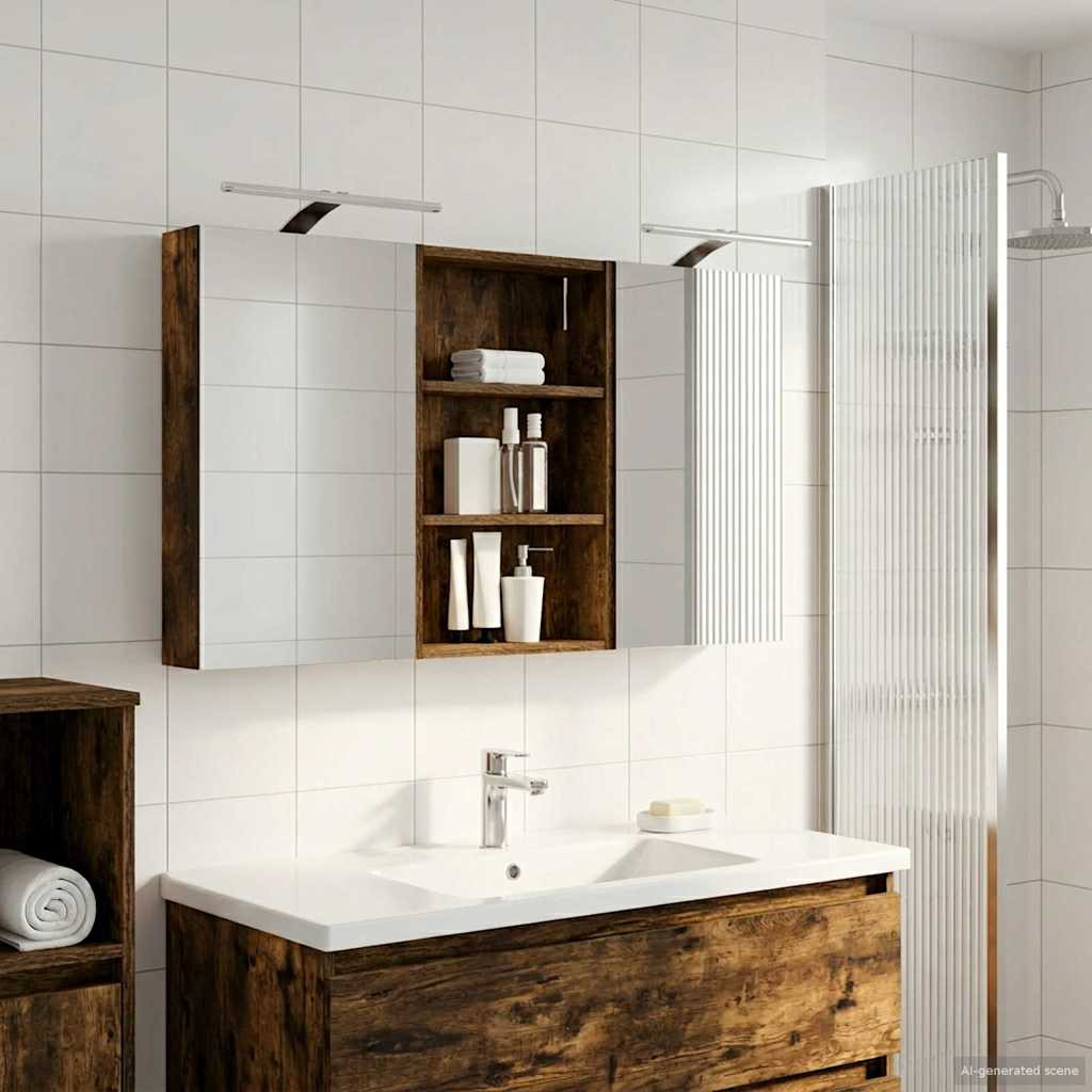 vidaXL Badezimmerschrank-Set 3 pcs 120 x 10,5 x 60,5 cm Holzwerkstoff