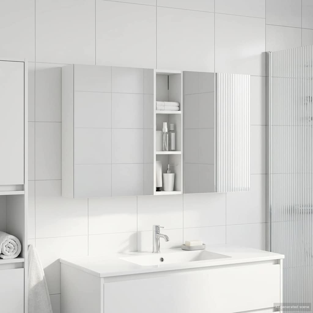 vidaXL Badezimmerschrank-Set 3 pcs 120 x 14,5 x 70 cm Holzwerkstoff
