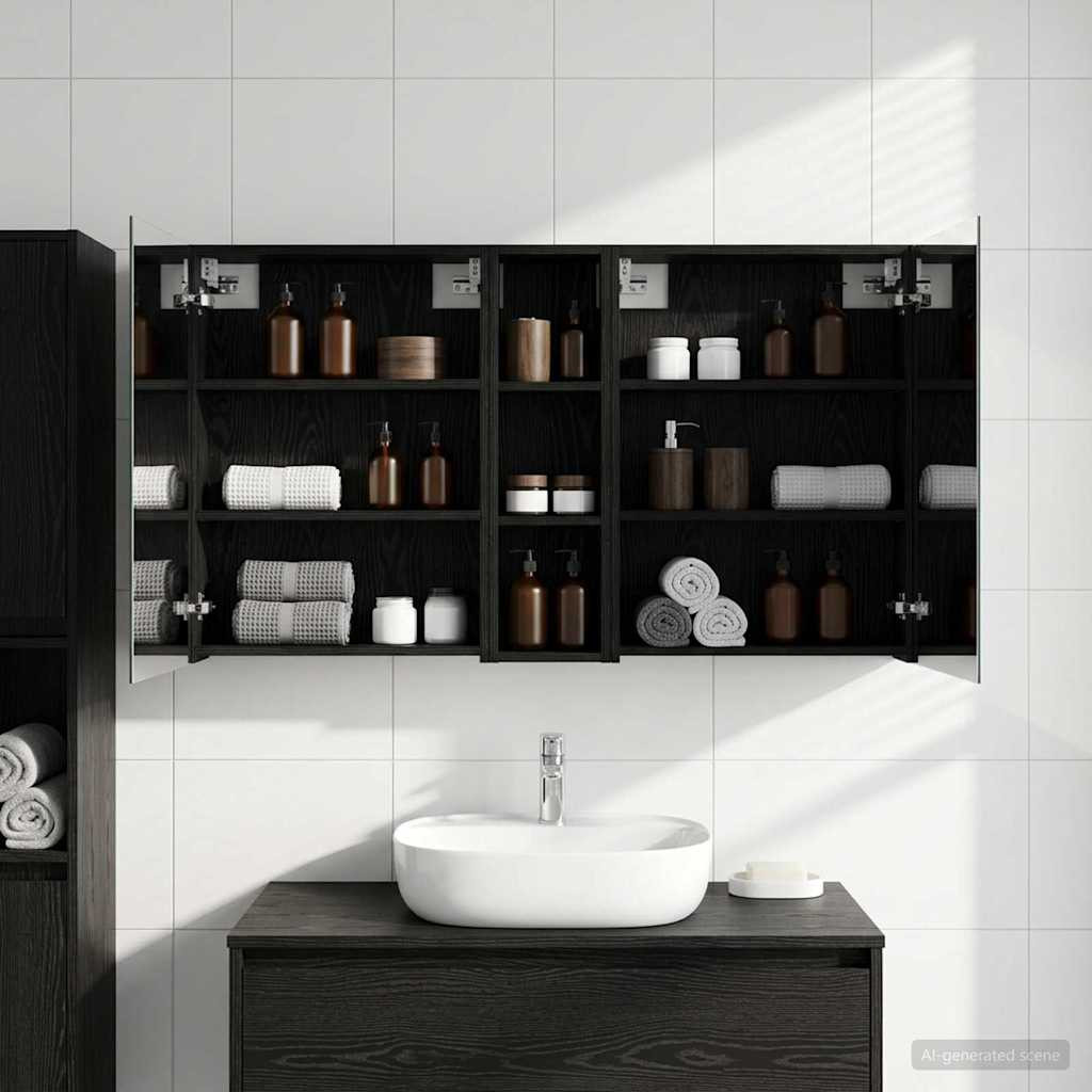 vidaXL Badezimmerschrank-Set 3 pcs 120 x 14,5 x 70 cm Holzwerkstoff