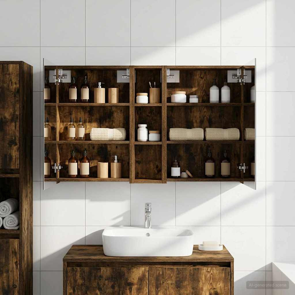 vidaXL Badezimmerschrank-Set 3 pcs 120 x 14,5 x 70 cm Holzwerkstoff