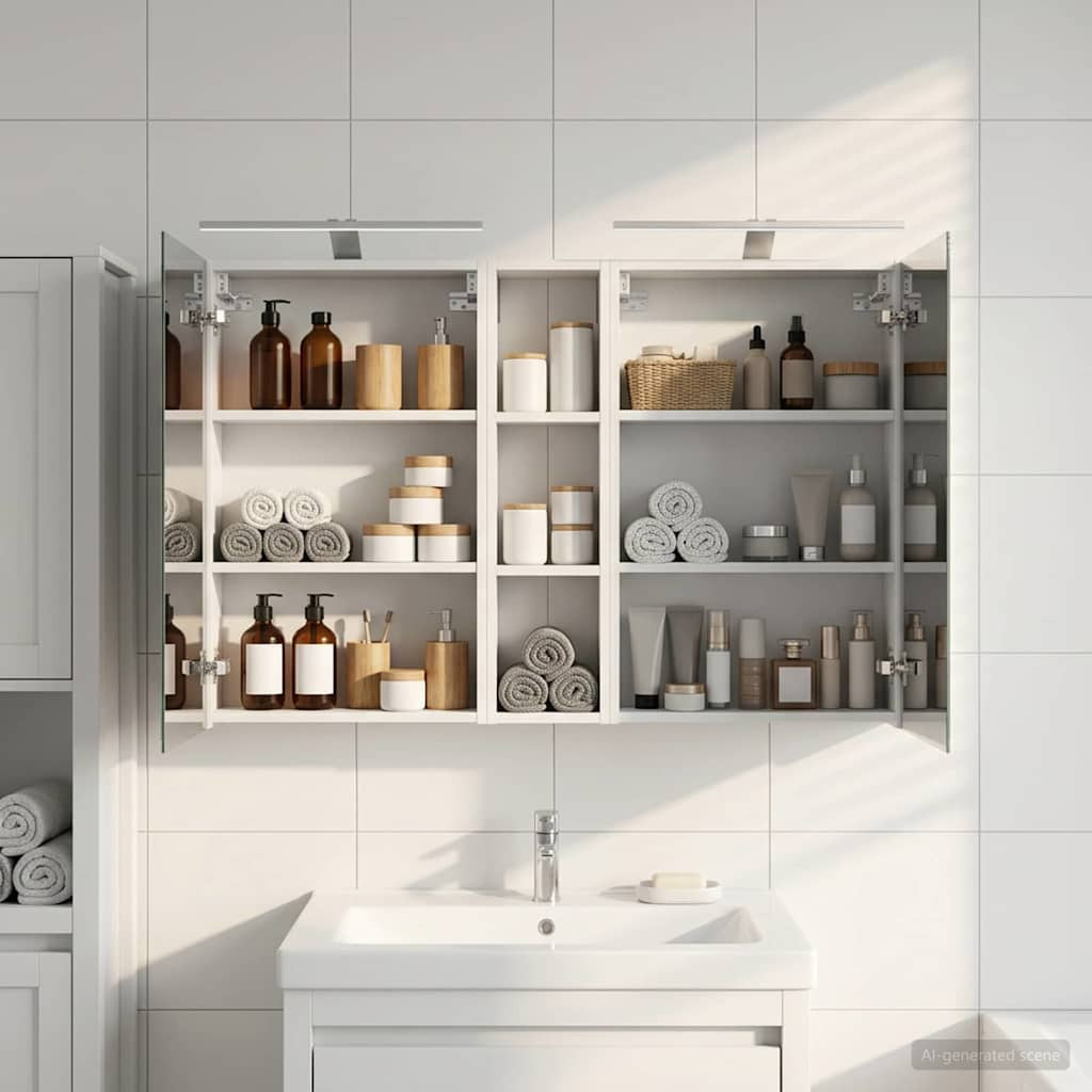 vidaXL Badezimmerschrank-Set 3 pcs 120 x 14,5 x 70 cm Holzwerkstoff