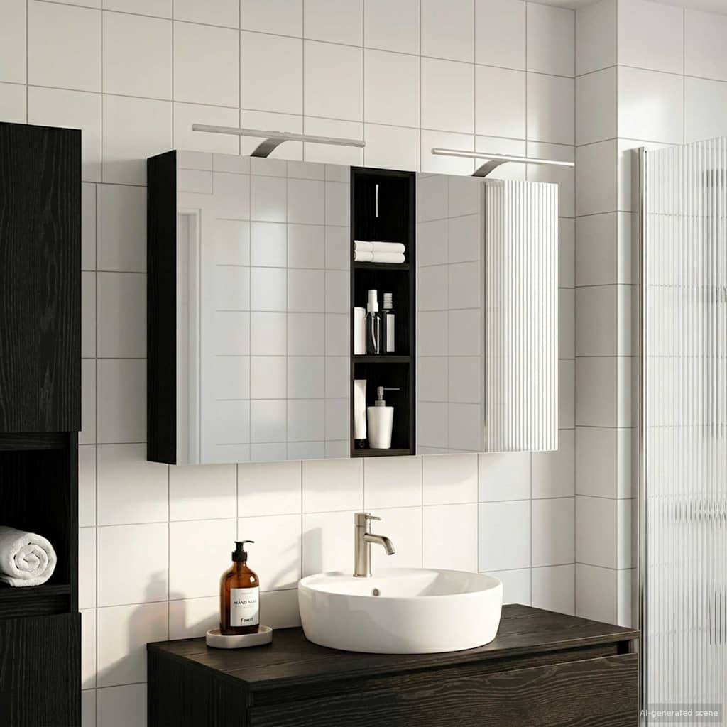 vidaXL Badezimmerschrank-Set 3 pcs 120 x 14,5 x 70 cm Holzwerkstoff