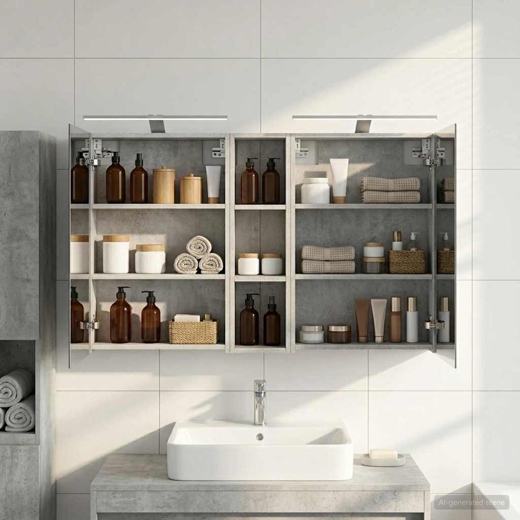 vidaXL Badezimmerschrank-Set 3 pcs 120 x 14,5 x 70 cm Holzwerkstoff