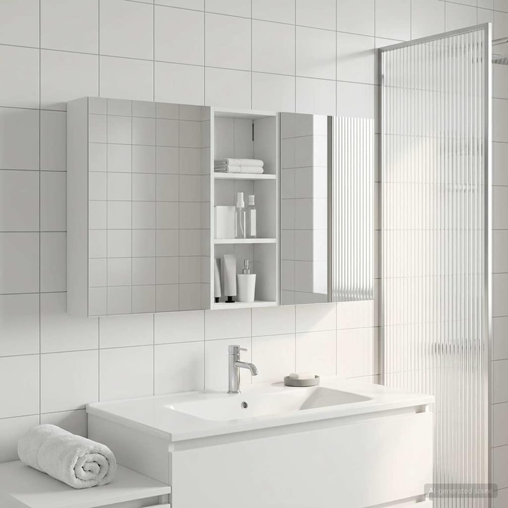 vidaXL Badezimmerschrank-Set 3 pcs 130 x 14,5 x 70 cm Holzwerkstoff