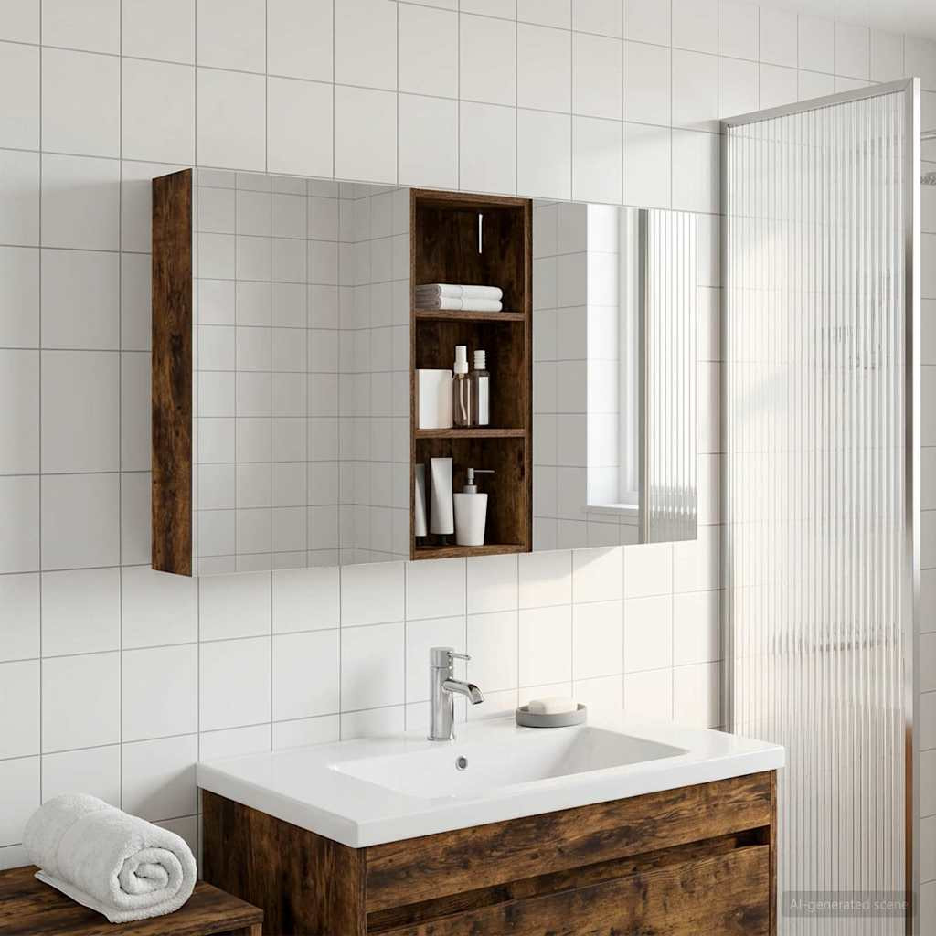 vidaXL Badezimmerschrank-Set 3 pcs 130 x 14,5 x 70 cm Holzwerkstoff