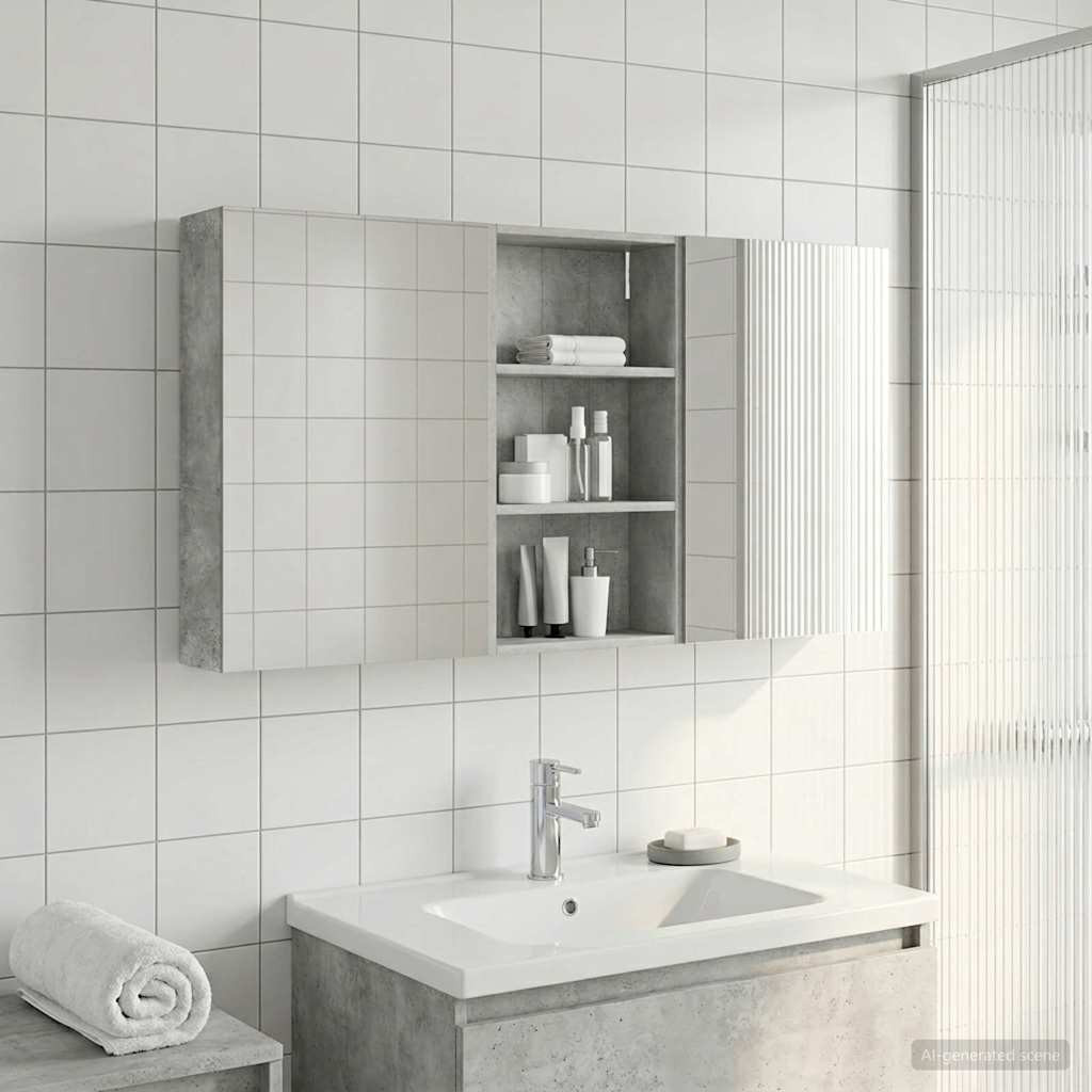 vidaXL Badezimmerschrank-Set 3 pcs 140 x 14,5 x 70 cm Holzwerkstoff