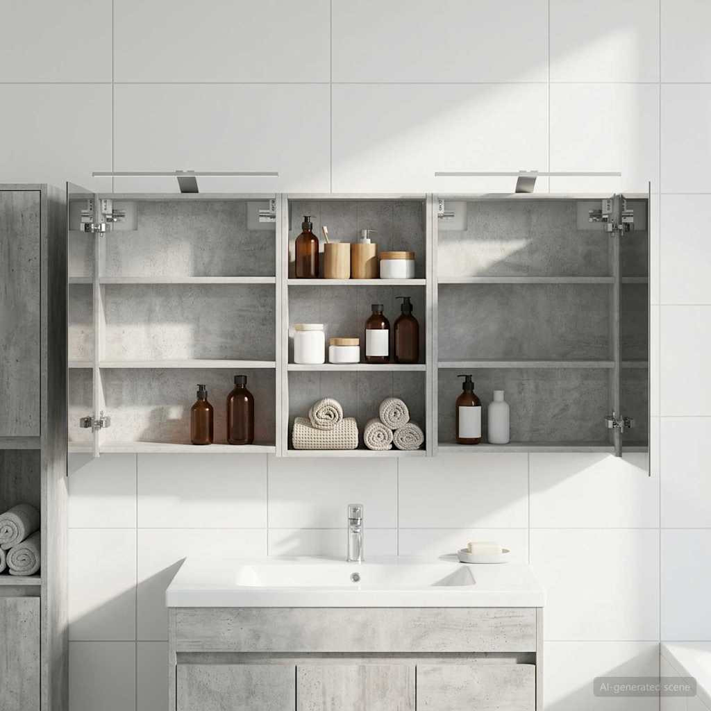vidaXL Badezimmerschrank-Set 3 pcs 140 x 14,5 x 70 cm Holzwerkstoff