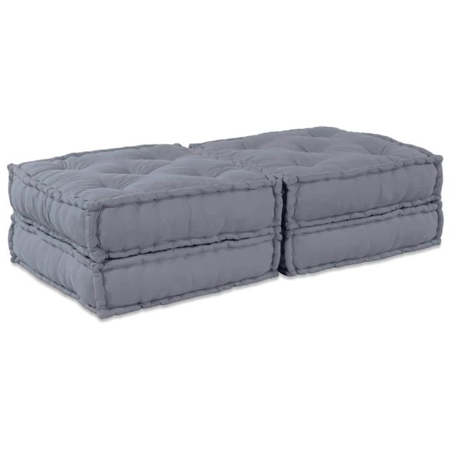 vidaXL Modulare Sofagarnitur 2 pcs Grau 140 x 70 x 36 cm Stoff