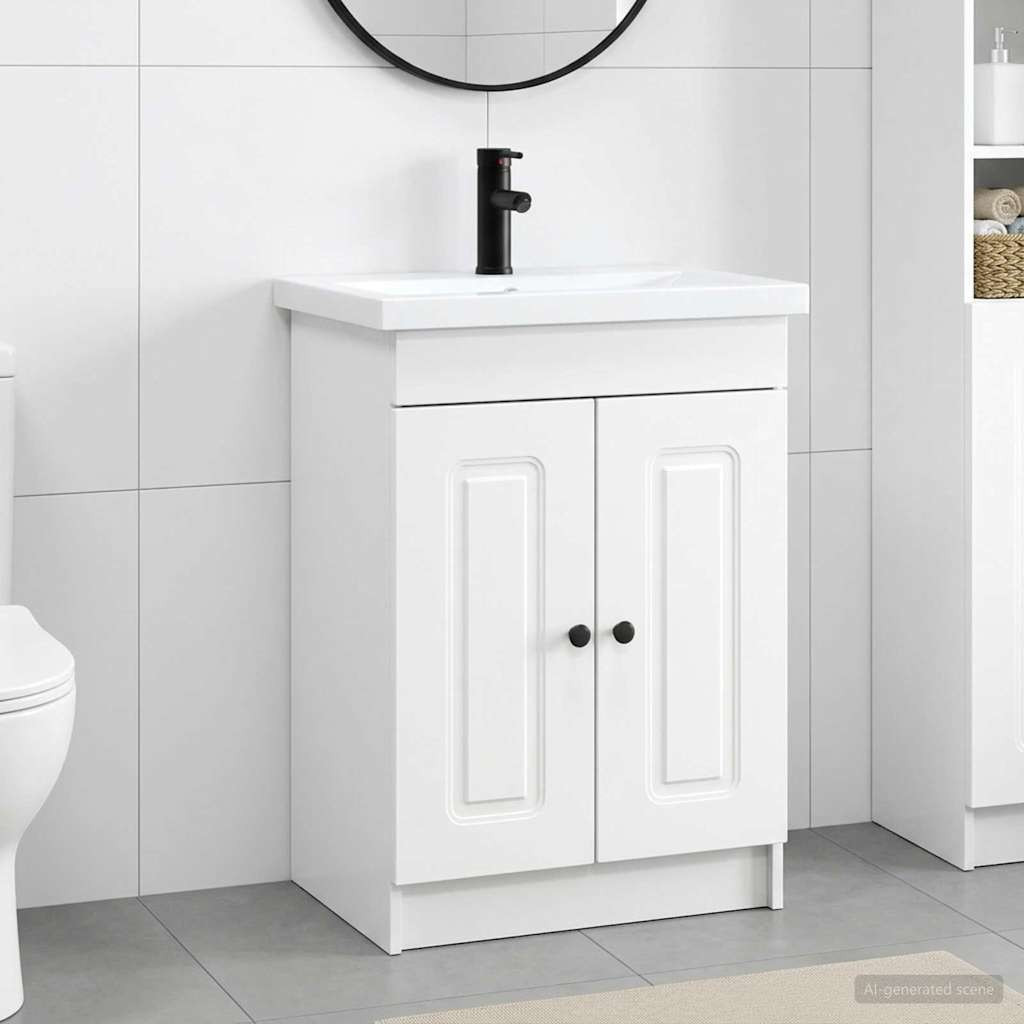 vidaXL Badezimmermöbel-Set Weiß 78,5 x 37,5 x 81 cm Holzwerkstoff